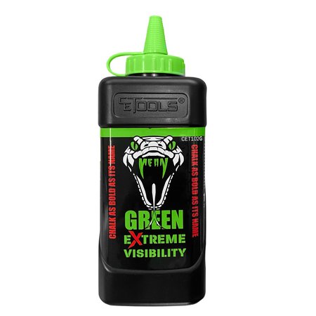 CE TOOLS. CE Tools Extreme Visibility 10 oz Standard Extreme Visibility Marking Chalk Fluorescent Green CET102G